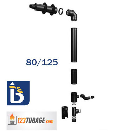 kit concentrique double pellet 80 125