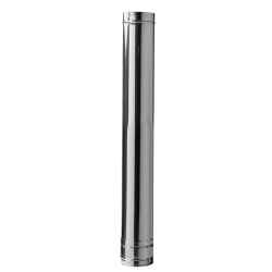 Conduit ISOLÉ INOX & NOIR - LG 1M - DIAM 100