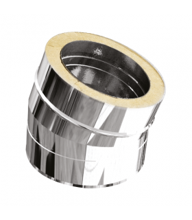 Coude ISOLÉ INOX - 15° - DIAM 180