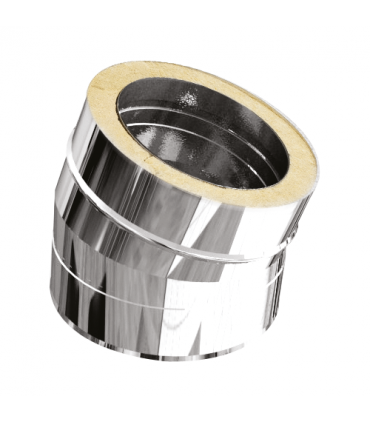 Coude ISOLÉ INOX - 15° - DIAM 100