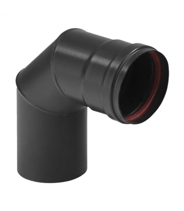 Coude 90 - ACIER NOIR ÉMAILLÉ - DIAM 80