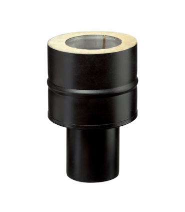 Raccord Simple double - ACIER NOIR ÉMAILLÉ - DIAM 80