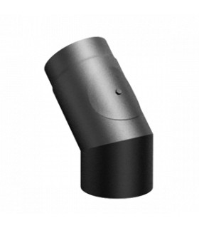 Coude 45° + regard Ferrolux Noir Ø 180mm