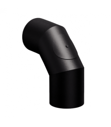 Coude 90° + regard Ferrolux Noir Ø 130 mm