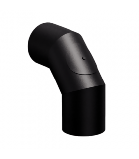 Coude 90° + regard Ferrolux Noir Ø 150 mm