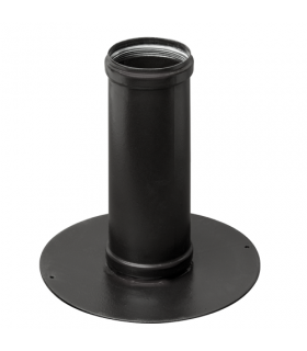 Passage de mur/plafond rond - ACIER NOIR ÉMAILLÉ - DIAM 80