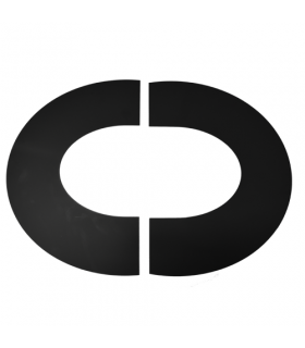 Rosace en 2 parties pente 45° Ferrolux Noir Ø 150mm