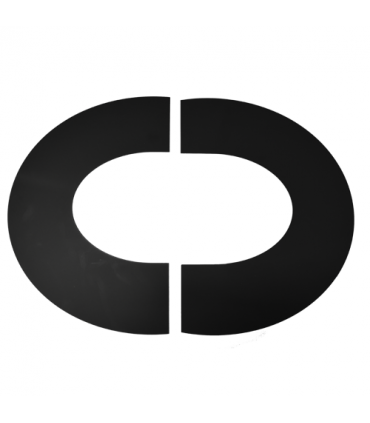 Rosace en 2 parties pente 45° Ferrolux Noir Ø 180mm