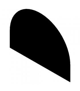 Plaque de protection de sol noire ronde coupée Ø 735 Ferrolux Noir