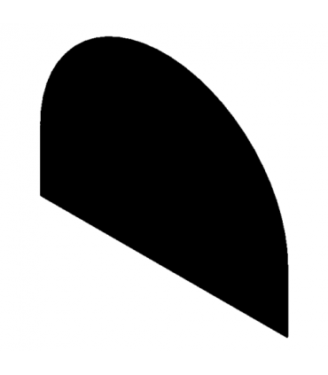 Plaque de protection de sol noire ronde coupée Ø 735 Ferrolux Noir