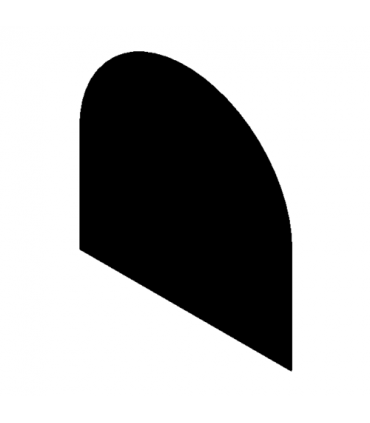 Plaque de protection de sol noire rectangle avec arrondi 735 x 735 Ferrolux Noir